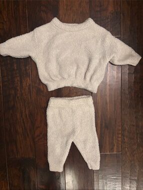 Cozy Cream Sherpa Kids Matching Set - Top & Pants